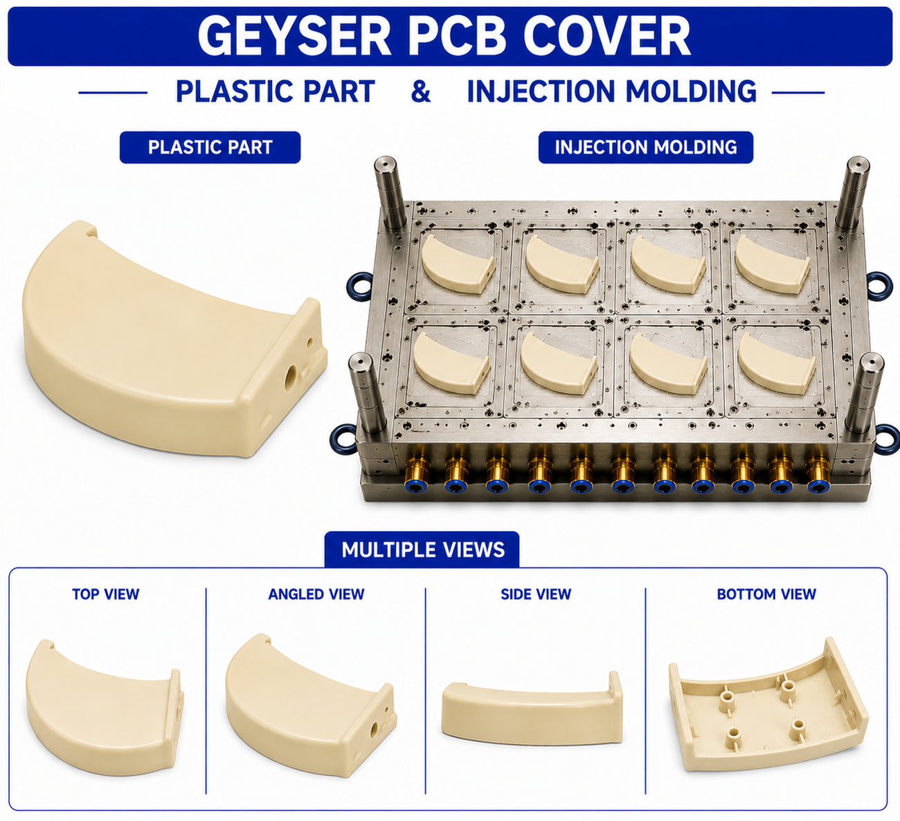 Geyser Plastic Pcb Cover Mould and Moulding Service